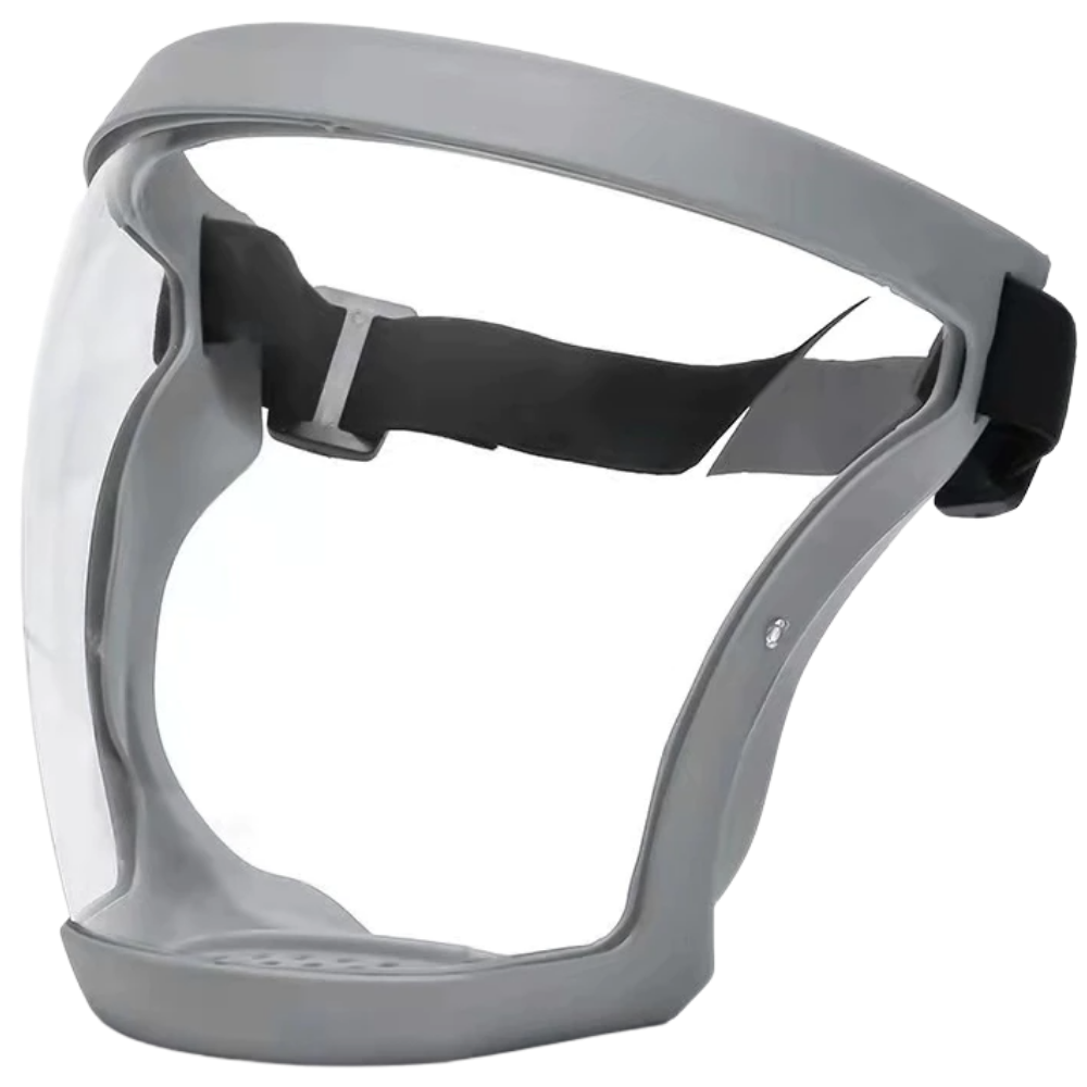 Transparent protective face shield