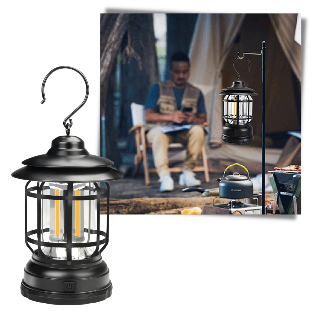 Retro LED campinglykta - Ozerty