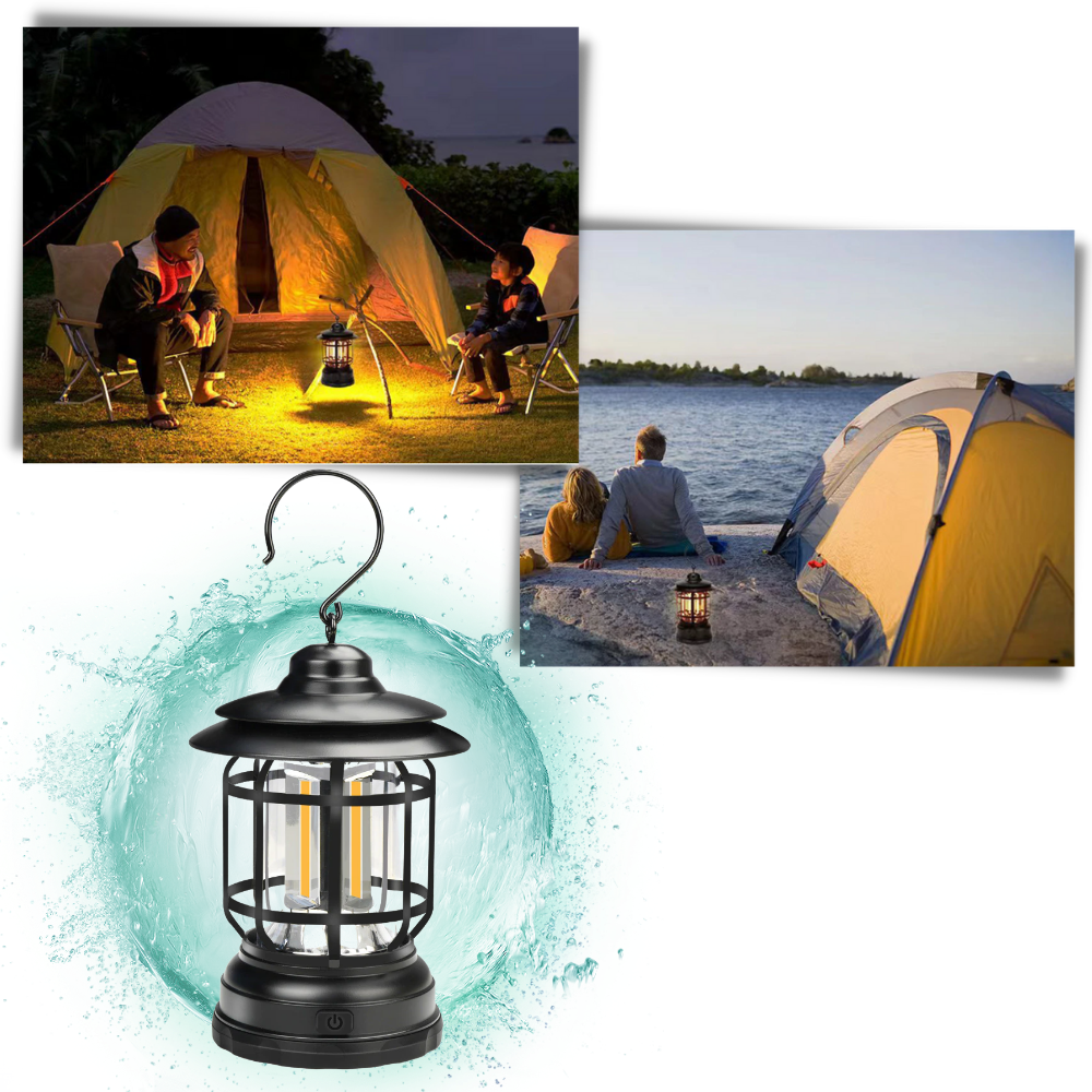 Retro LED campinglykta - Ozerty