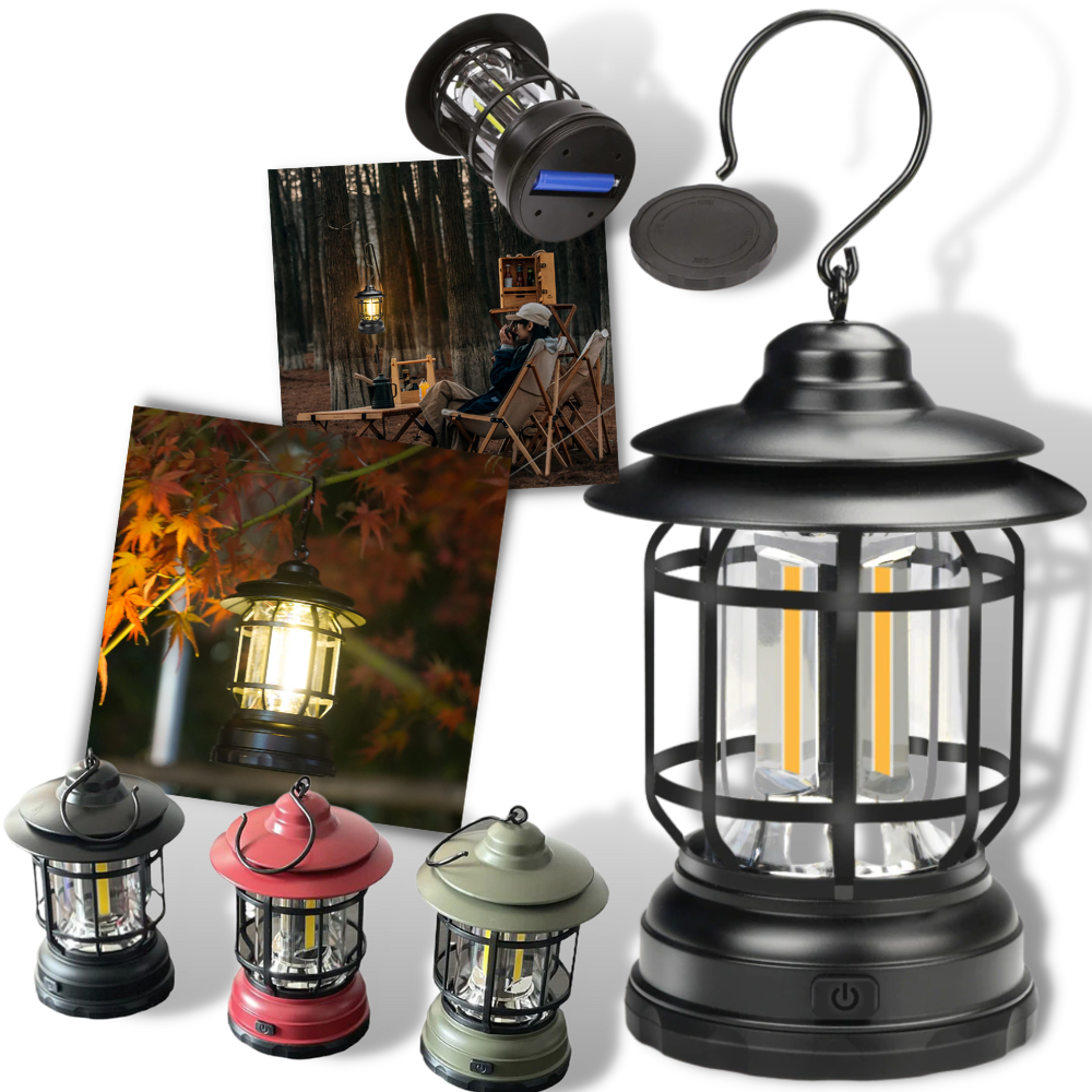 Retro LED campinglykta - Ozerty