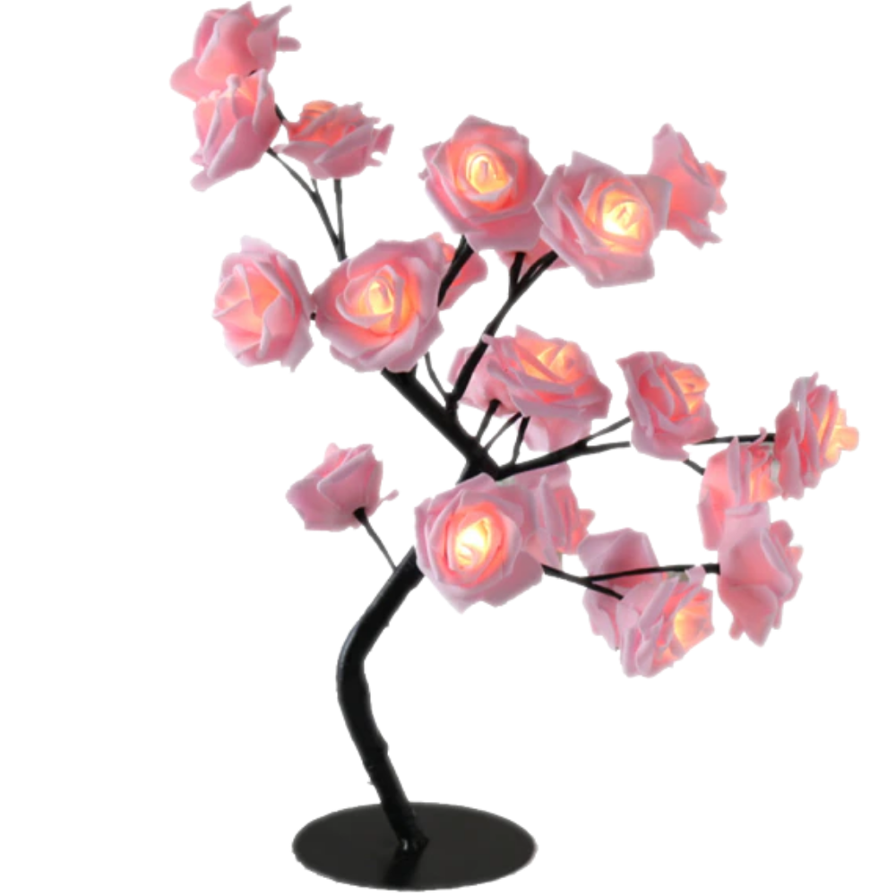 Lovely lamp with rose tree