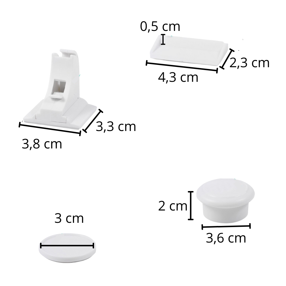 Magnetiska skåpslås med barnsäkerhet - Ozerty