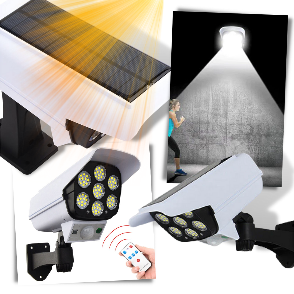 Solcellsdriven LED-lampa med rörelsesensor - Ozerty