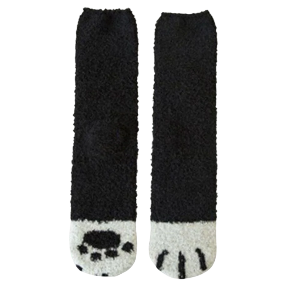 Winter socks with cat pattern