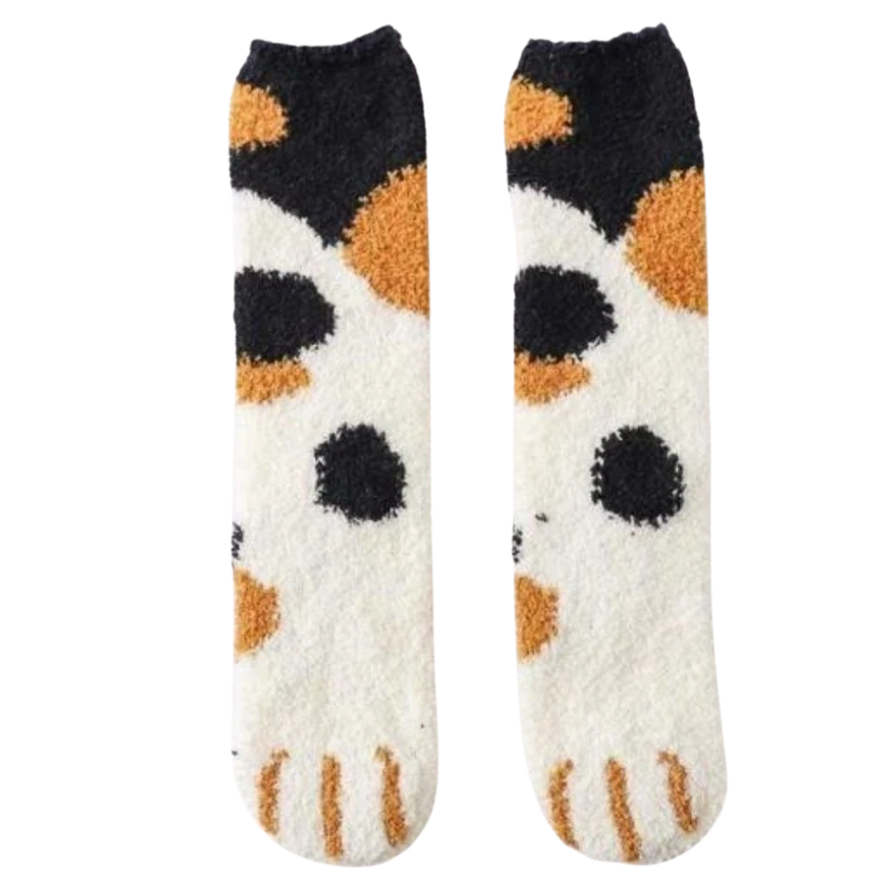 Winter socks with cat pattern