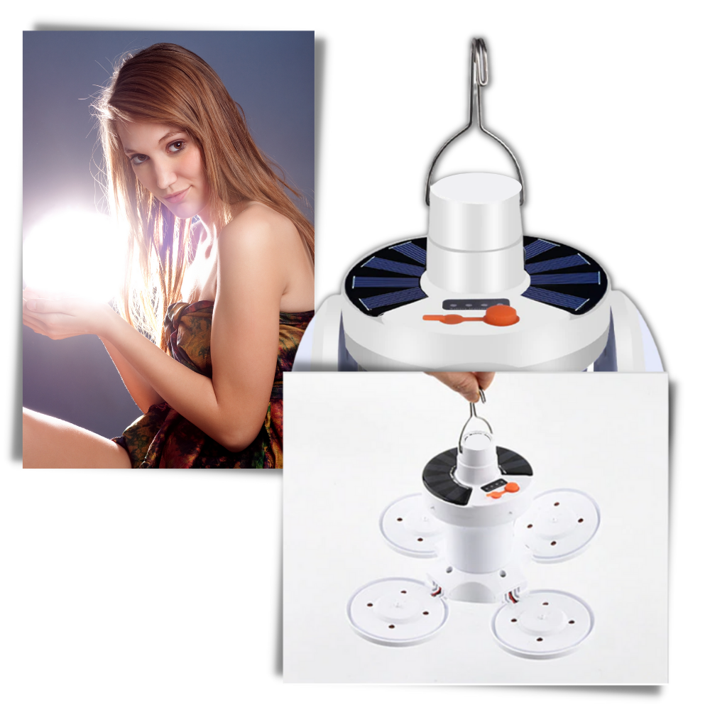 Laddningsbar LED-lampa för camping - Ozerty