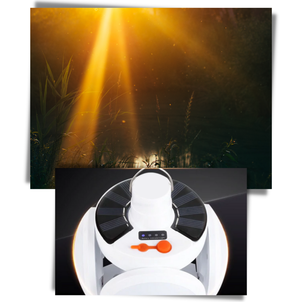 Laddningsbar LED-lampa för camping - Ozerty