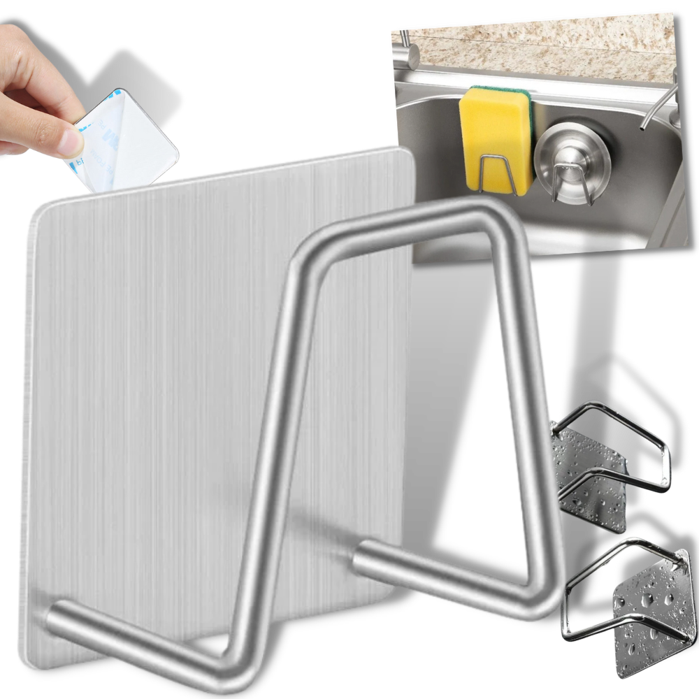 Paket med 2 svamphållare i rostfritt stål - Ozerty