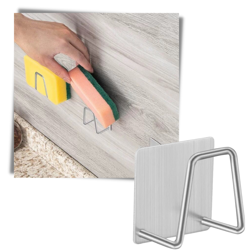 Paket med 2 svamphållare i rostfritt stål - Ozerty