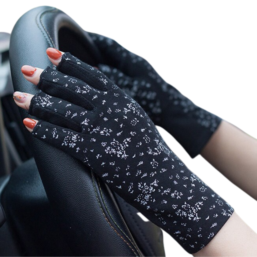 Stylish UV-protective cotton gloves