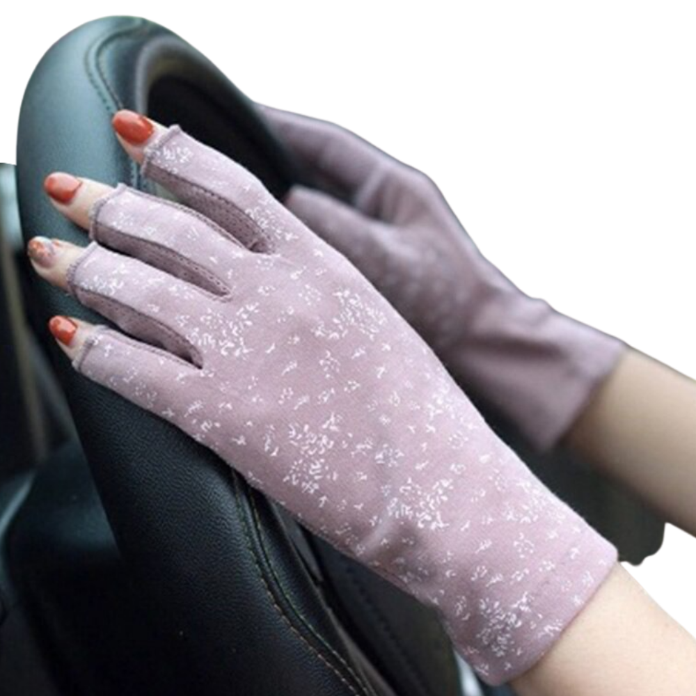 Stylish UV-protective cotton gloves