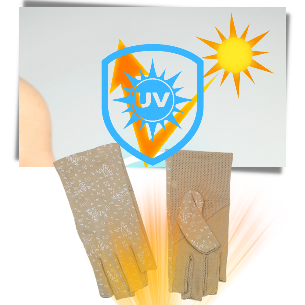 Snygga UV-skyddande bomullshandskar - Ozerty