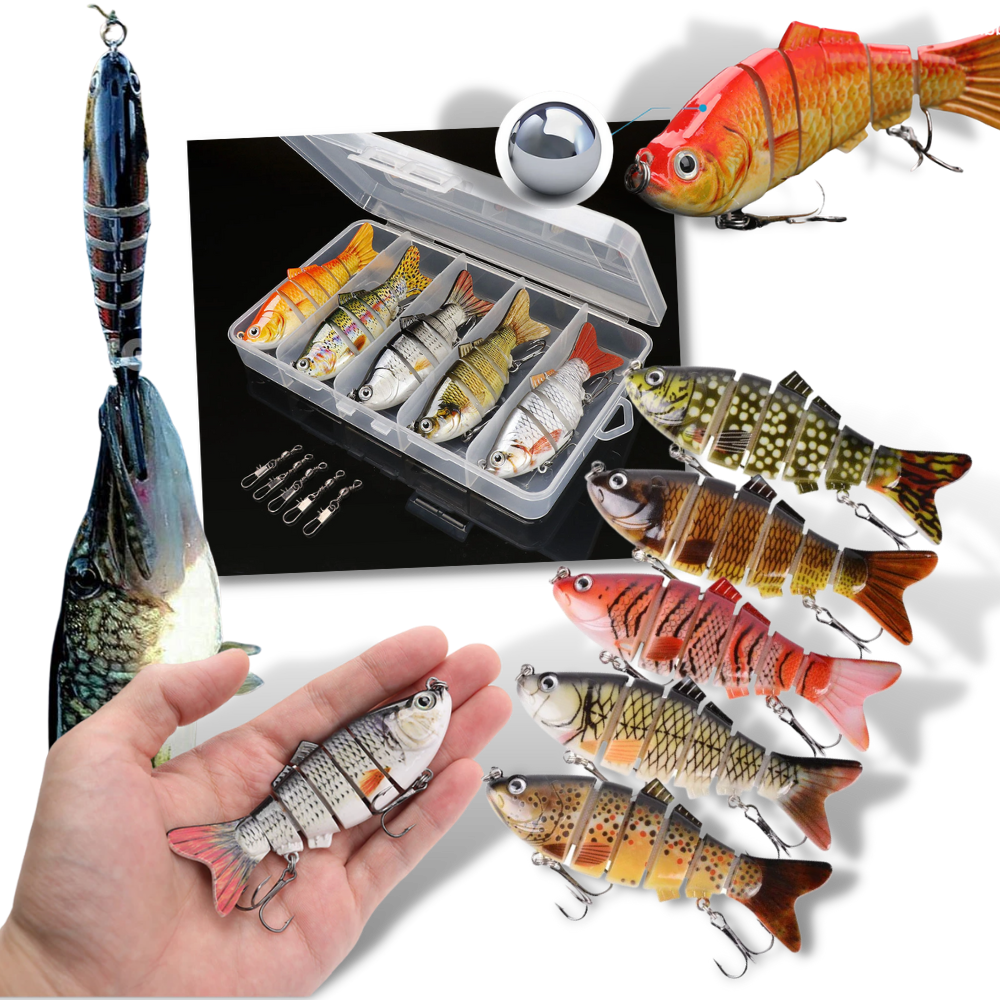 Set med konstgjort wobbler fiskbete - Ozerty