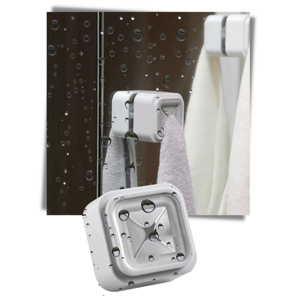 Paket med 3 självhäftande handdukshållare - Ozerty