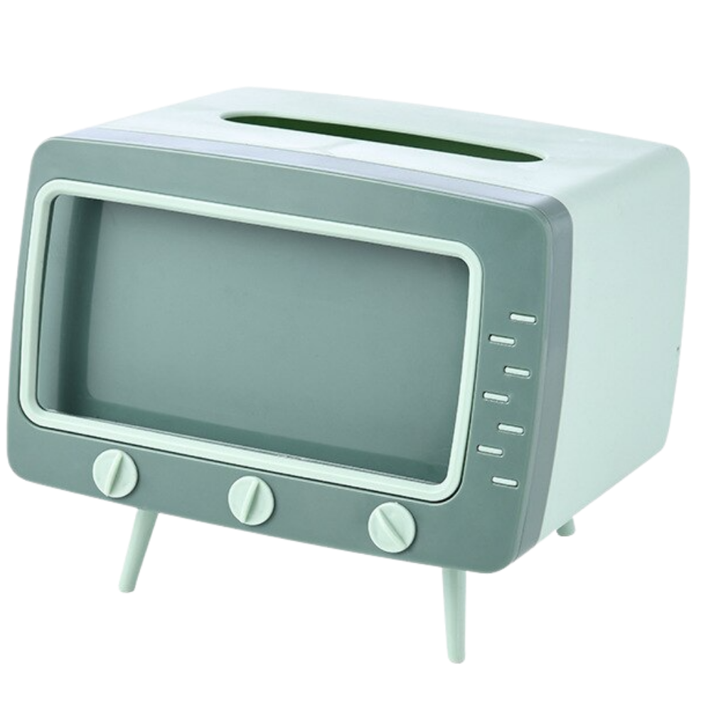 Handkerchief dispenser with phone holder