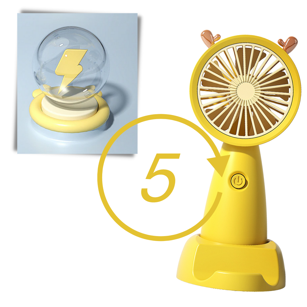 Mini USB-fläkt med telefonhållare - Ozerty