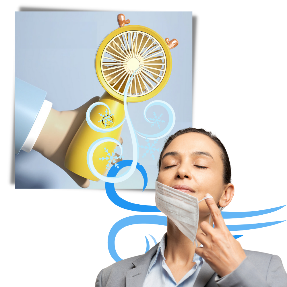 Mini USB-fläkt med telefonhållare - Ozerty