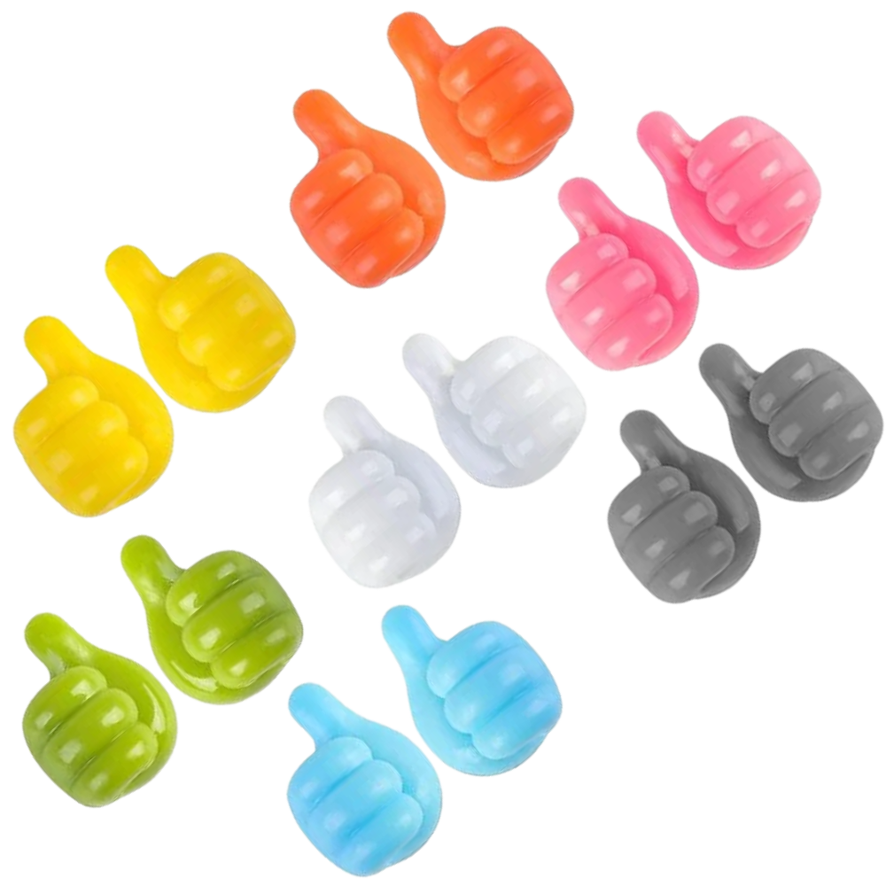 20-pack väggkrokar tummen upp - Ozerty