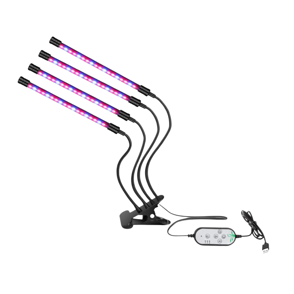 LED USB-växtbelysning för inomhusbruk 4-lampor - Ozerty