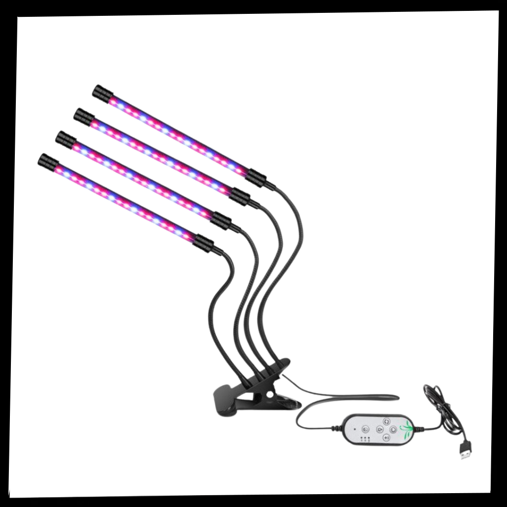 LED USB-växtbelysning för inomhusbruk 4-lampor - Ozerty