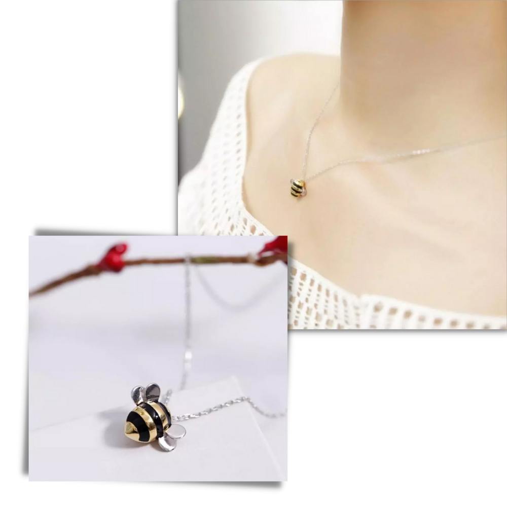 Halsband med ett bi-hänge - Ozerty