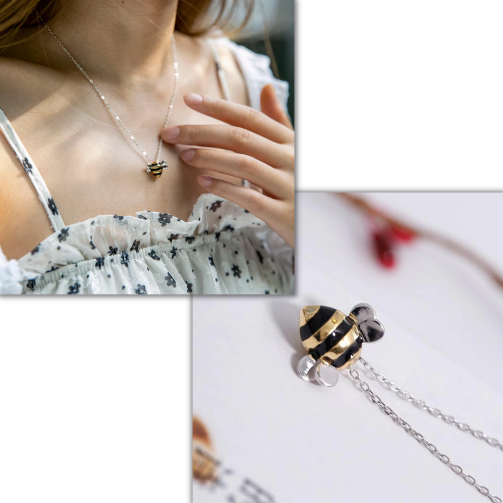 Halsband med ett bi-hänge - Ozerty
