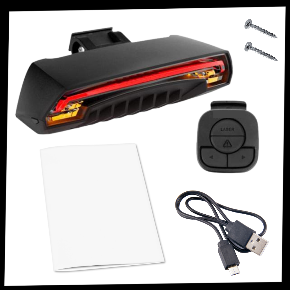 Cykel bakljus med blinkers - Ozerty