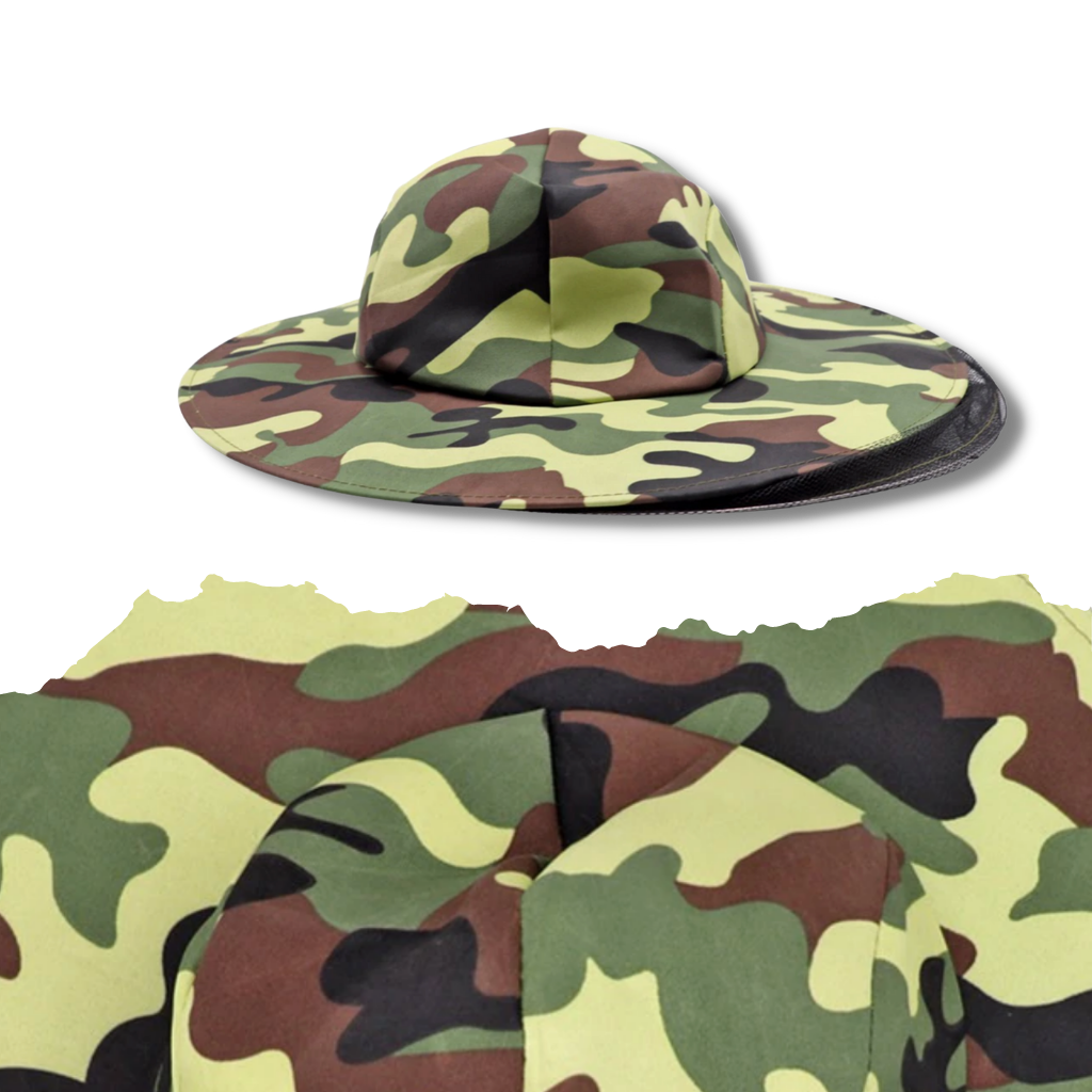 Camouflage biodlingshatt med skyddsnät i nylon - Ozerty