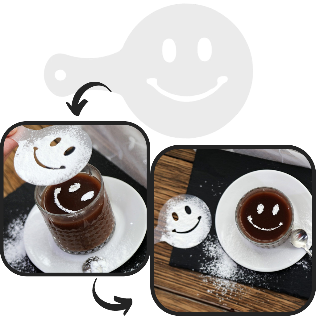 Schabloner för kaffe (16 st) - Ozerty