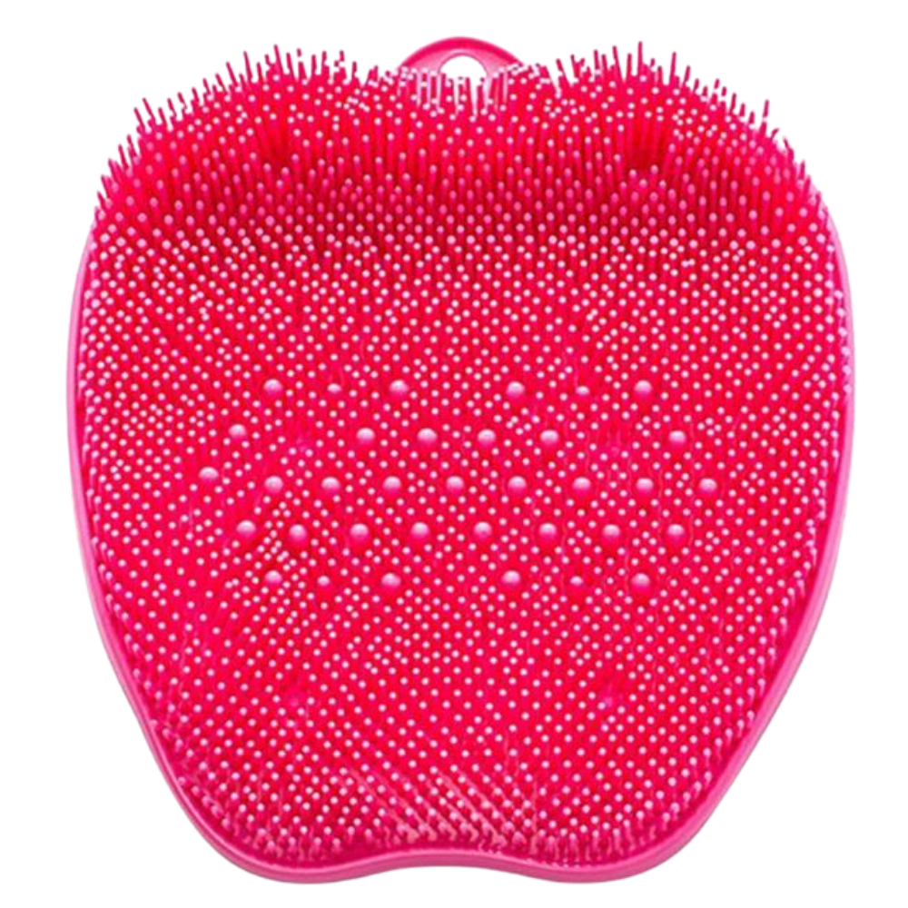Shower mat with scrubber and foot massage
