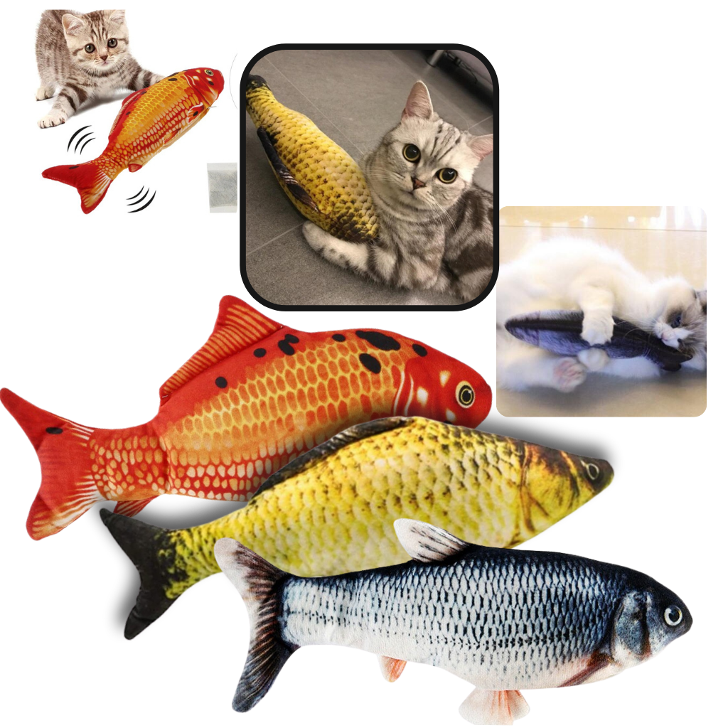 Hoppande Fisk kattleksak - Ozerty