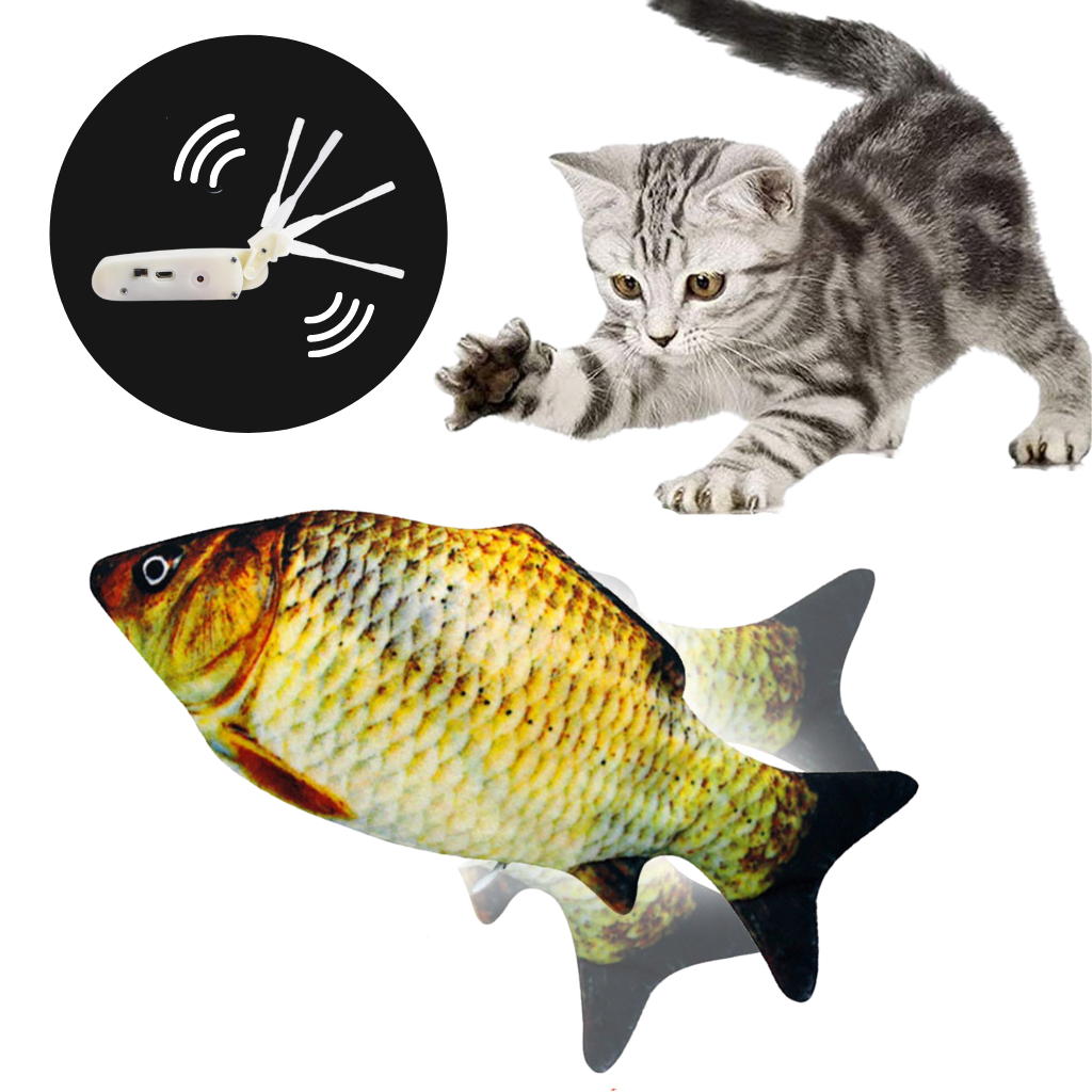 Hoppande Fisk kattleksak - Ozerty