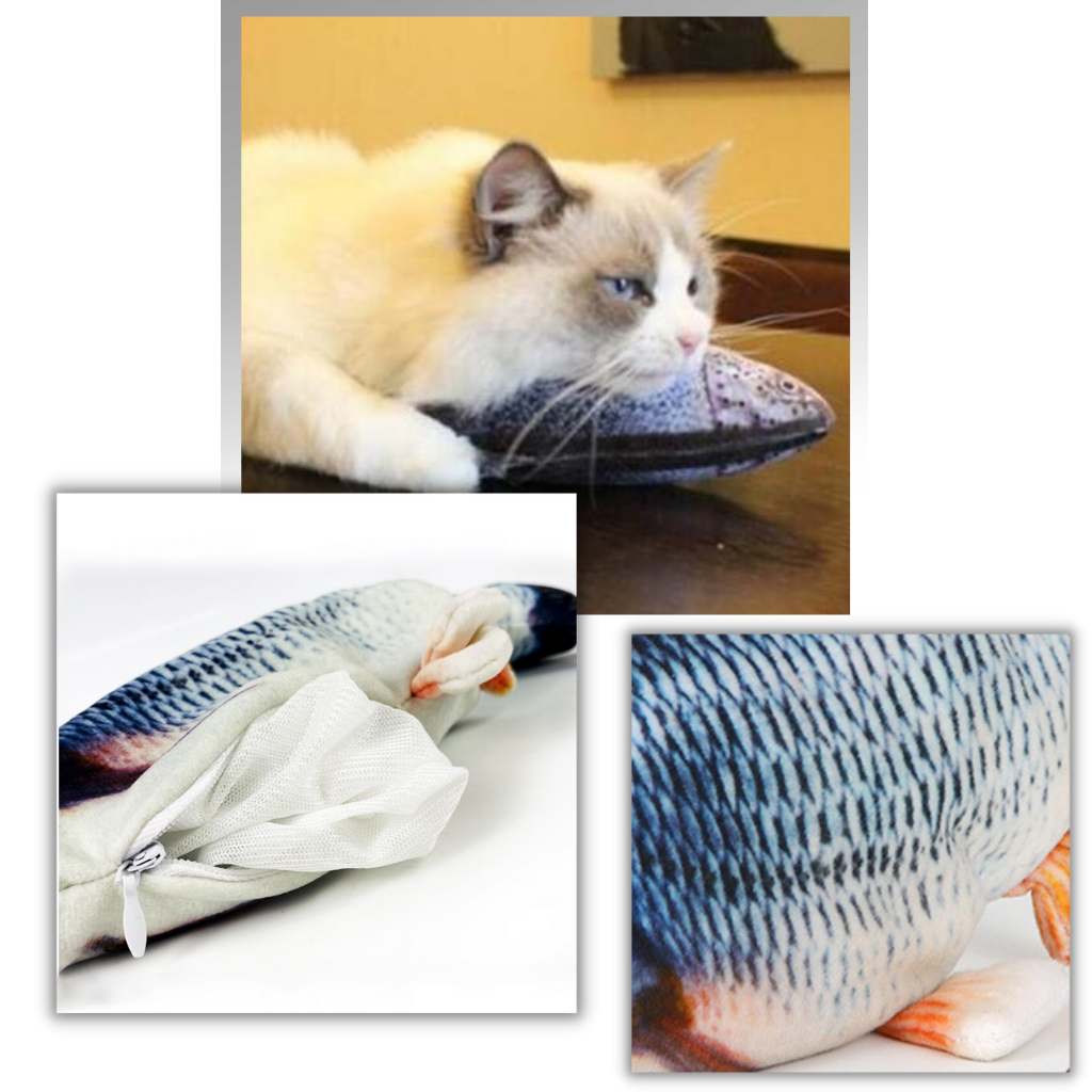 Hoppande Fisk kattleksak - Ozerty