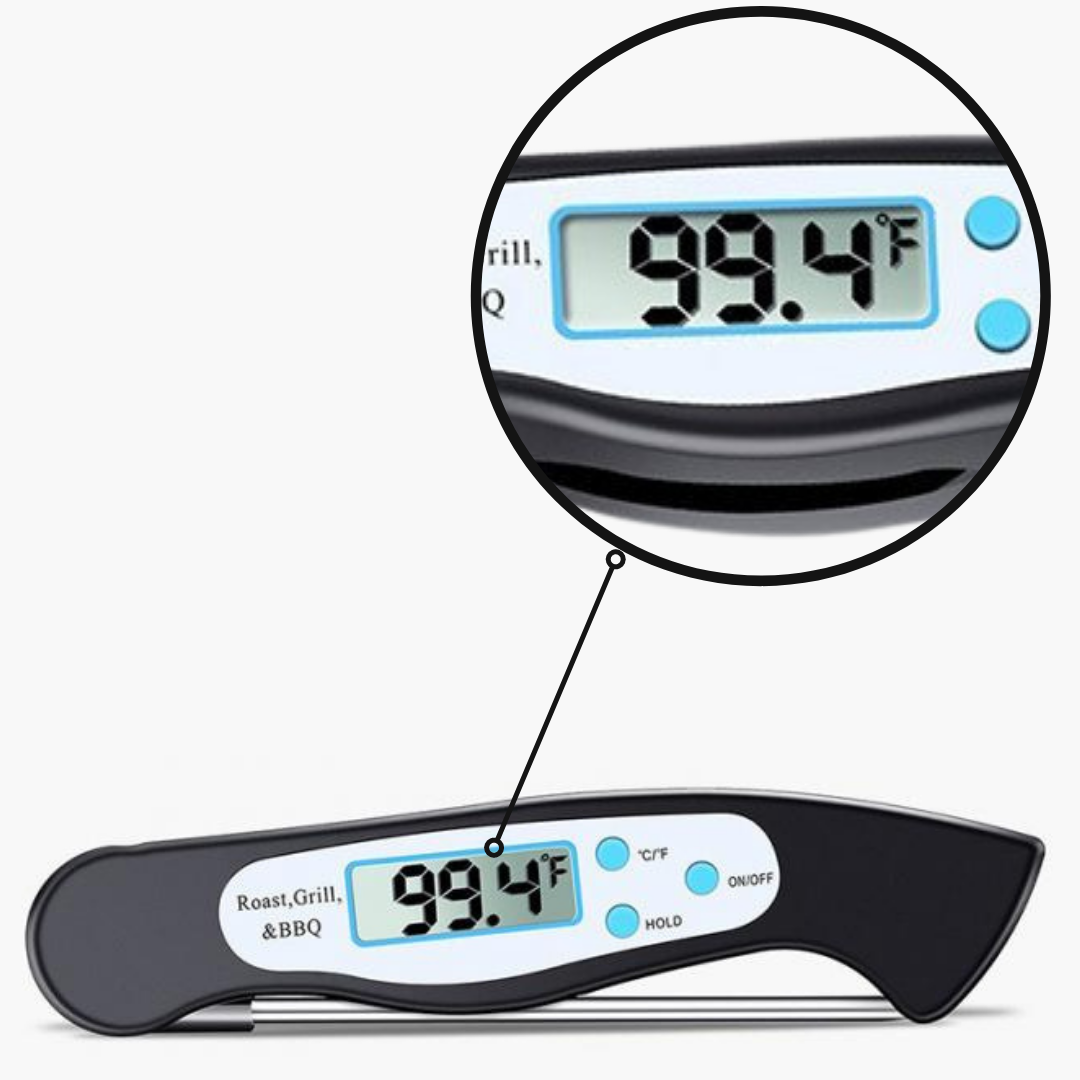 Vikbar digital matlagningstermometer med omedelbar avläsning - Ozerty