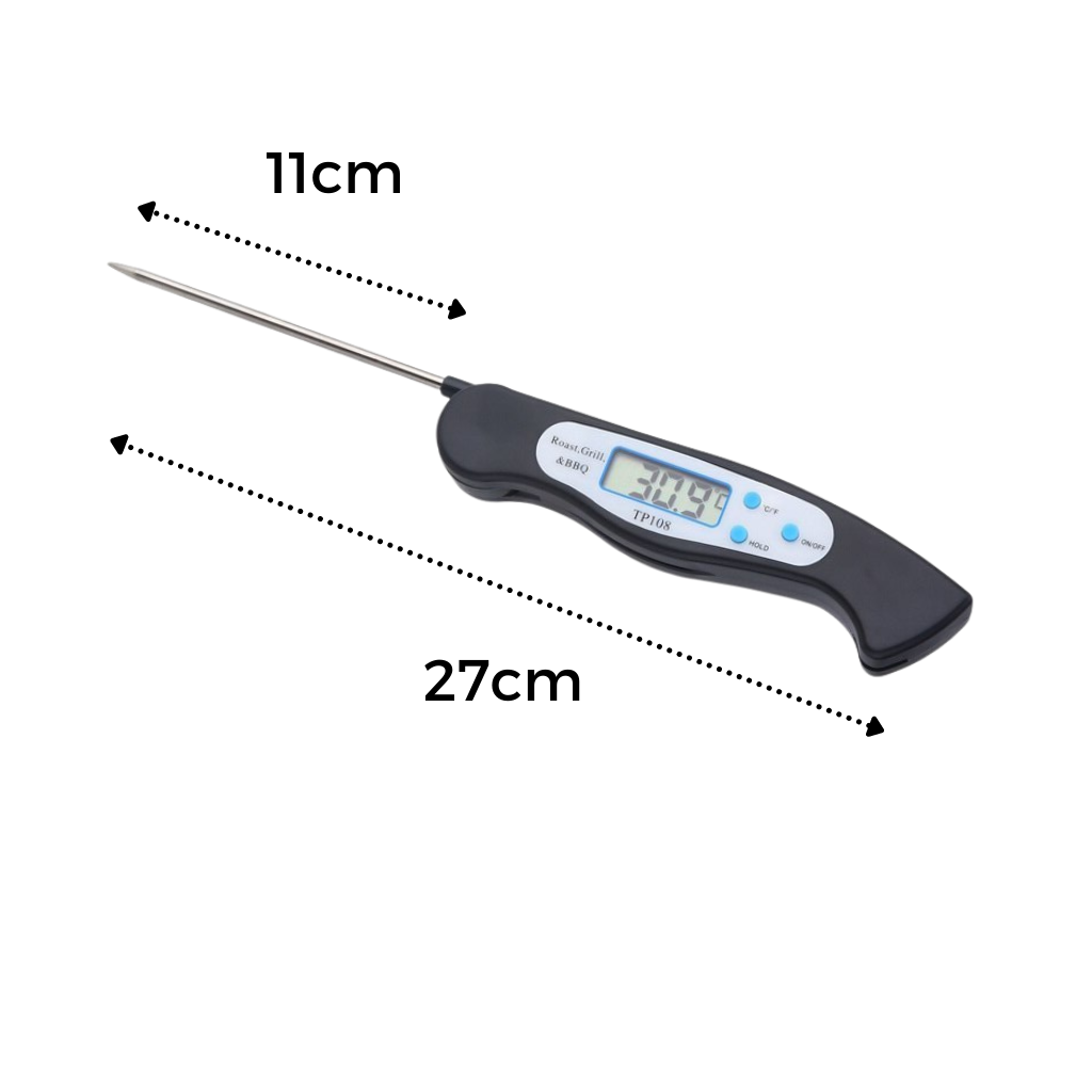 Vikbar digital matlagningstermometer med omedelbar avläsning - Ozerty