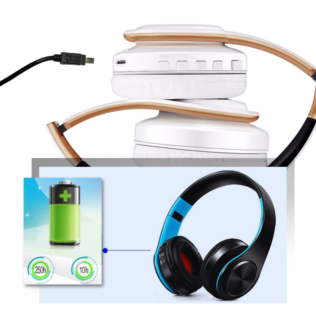 Vikbara bluetooth-hörlurar - Ozerty