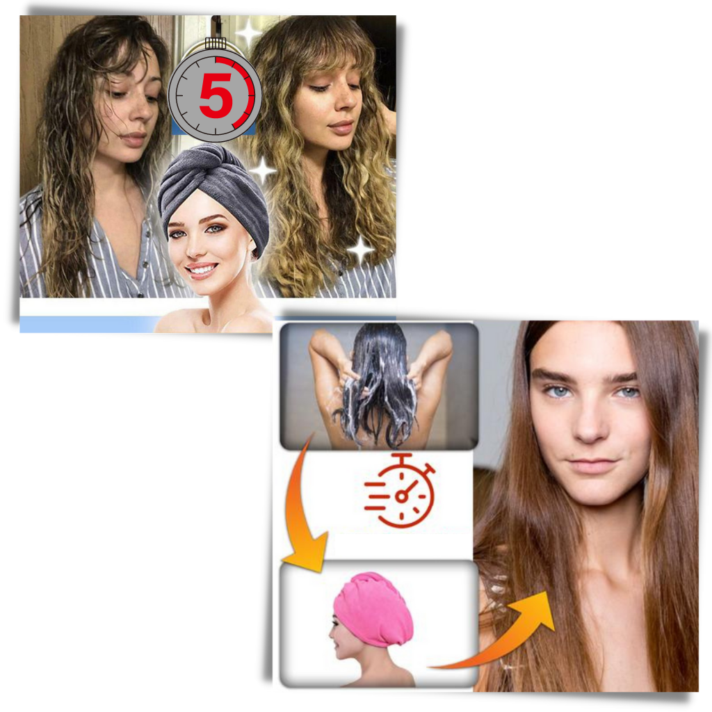 Snabbtorkande hårhandduk - Ozerty