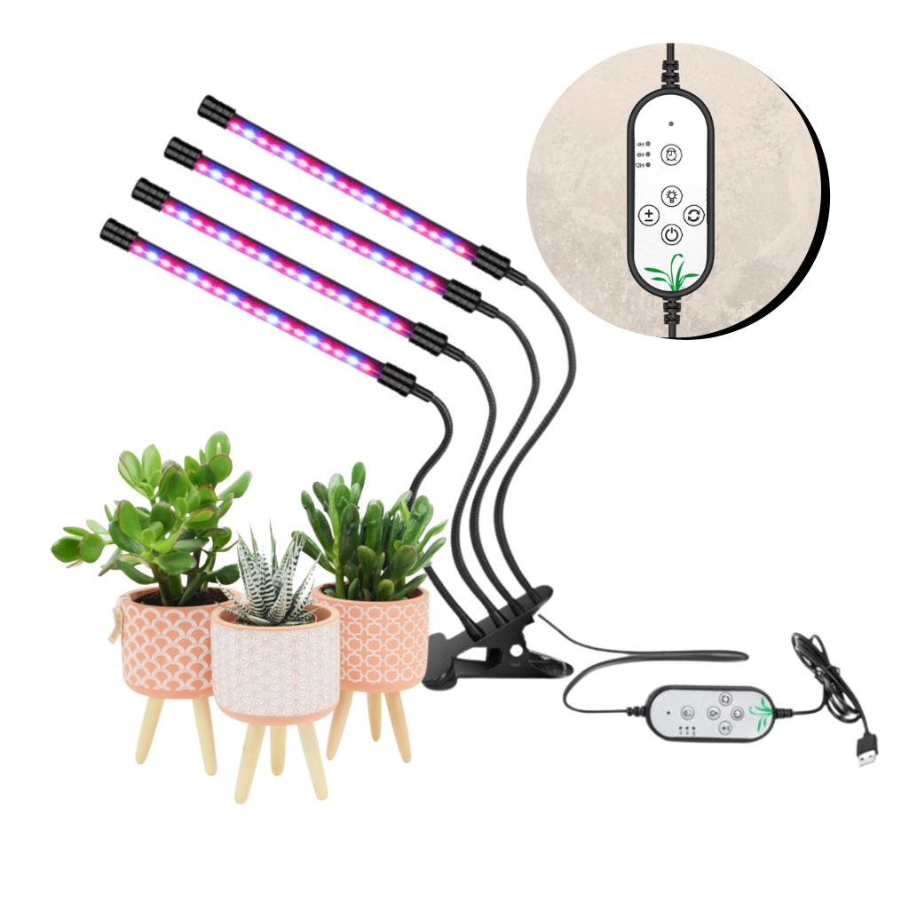 LED USB-växtbelysning för inomhusbruk 4-lampor - Ozerty