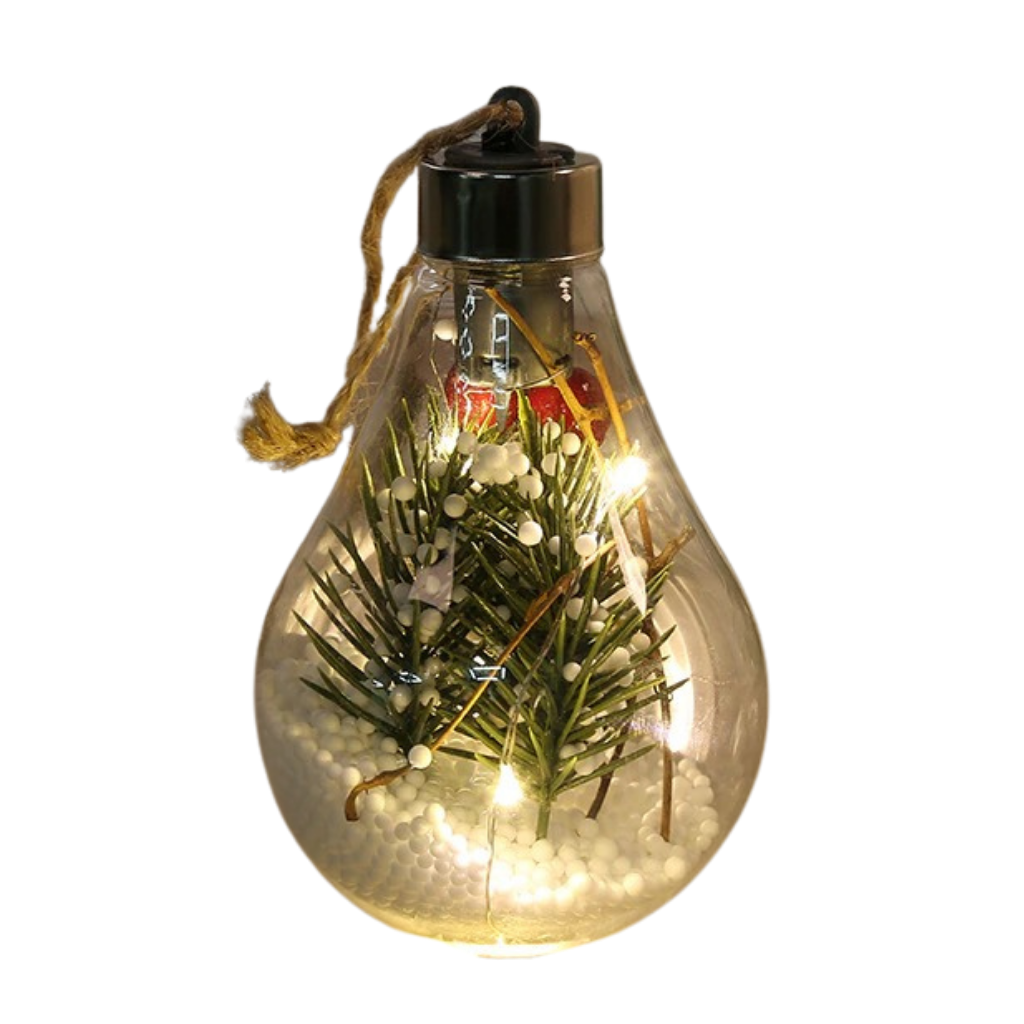 Transparent Christmas lamp with LED light