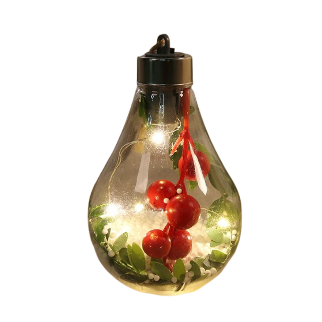 Transparent Christmas lamp with LED light