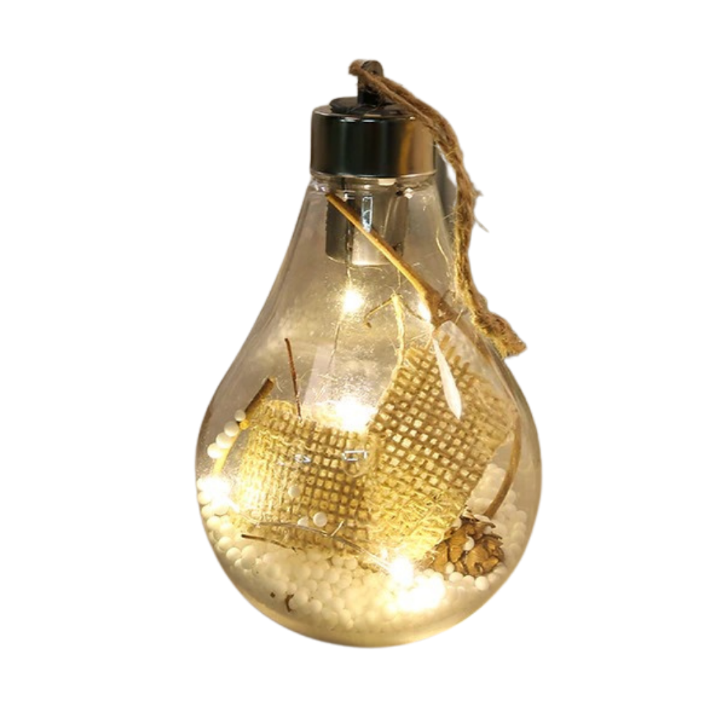 Transparent Christmas lamp with LED light