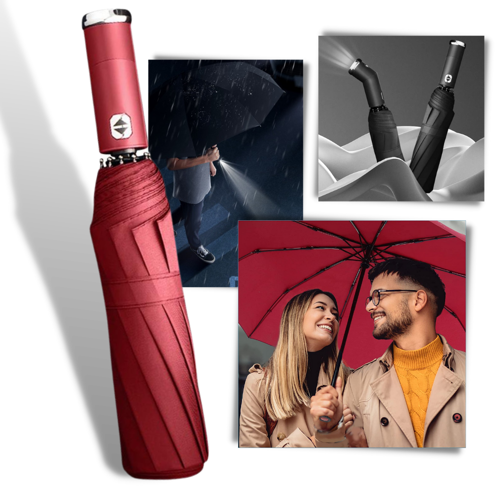 Vindskyddad LED-paraply - Ozerty