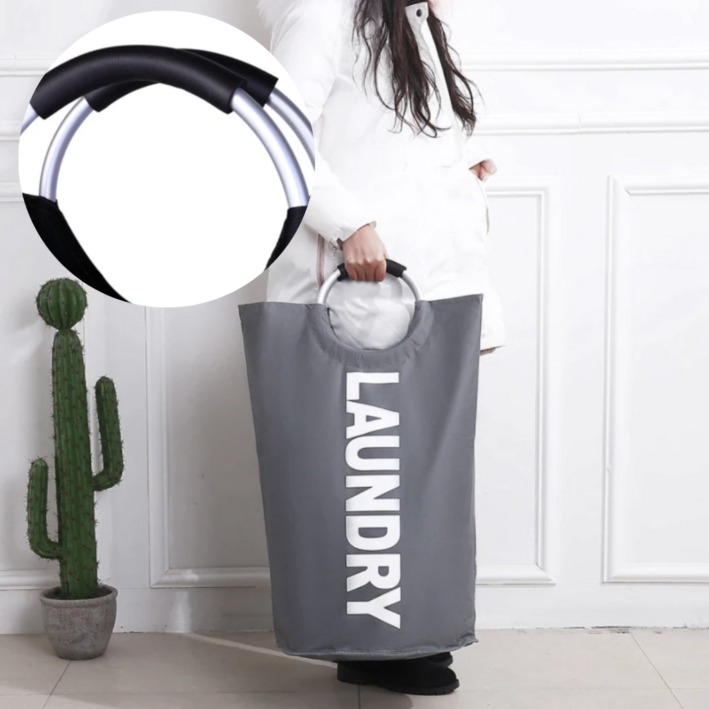 Vikbar tvättkorg med handtag - Ozerty
