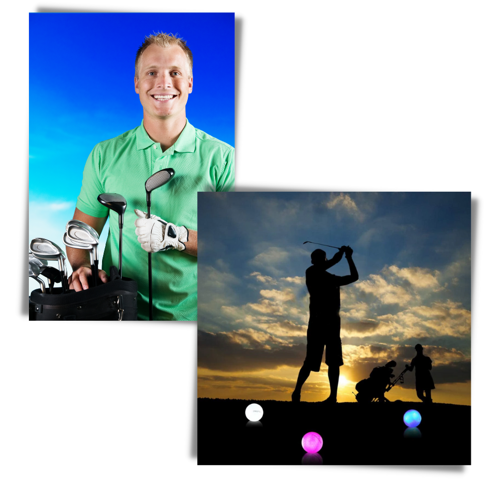 6 LED-lysande golfbollar - Ozerty