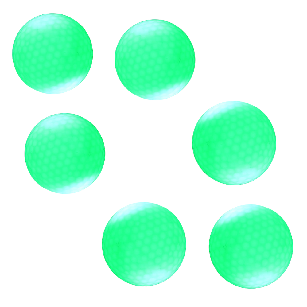 6 LED luminous golf balls