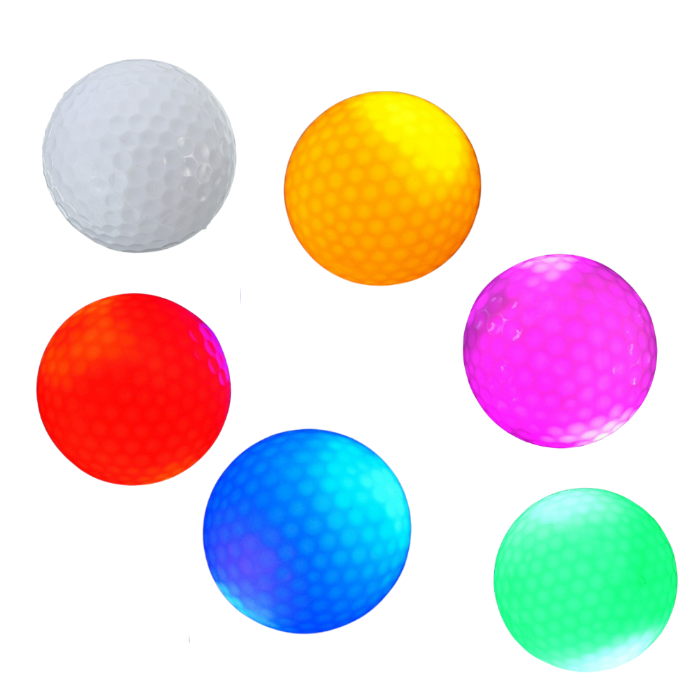 6 LED luminous golf balls