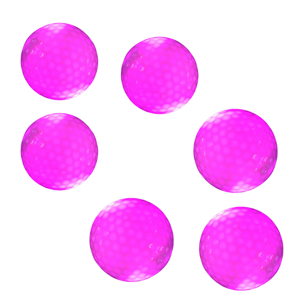 6 LED luminous golf balls