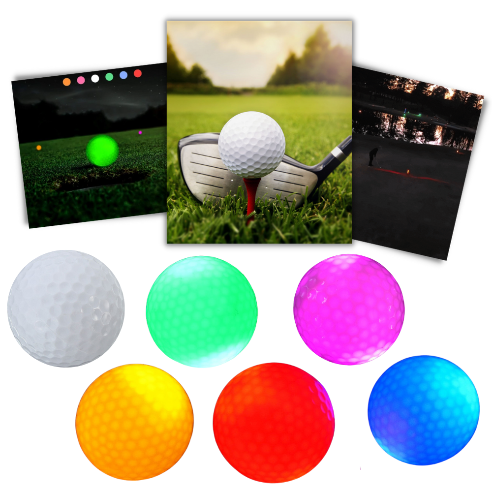 6 LED-lysande golfbollar - Ozerty