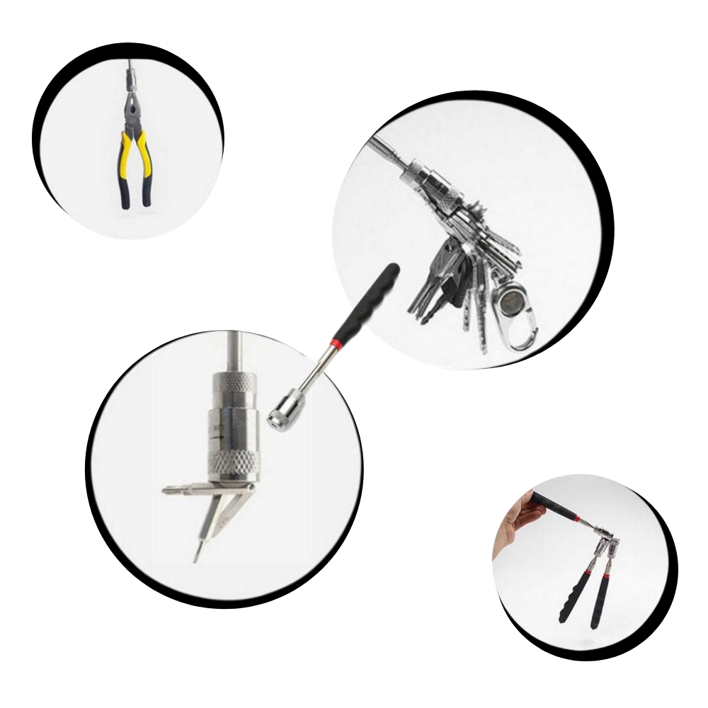 Utdragbar magnetisk plockare med LED-lampa - Ozerty