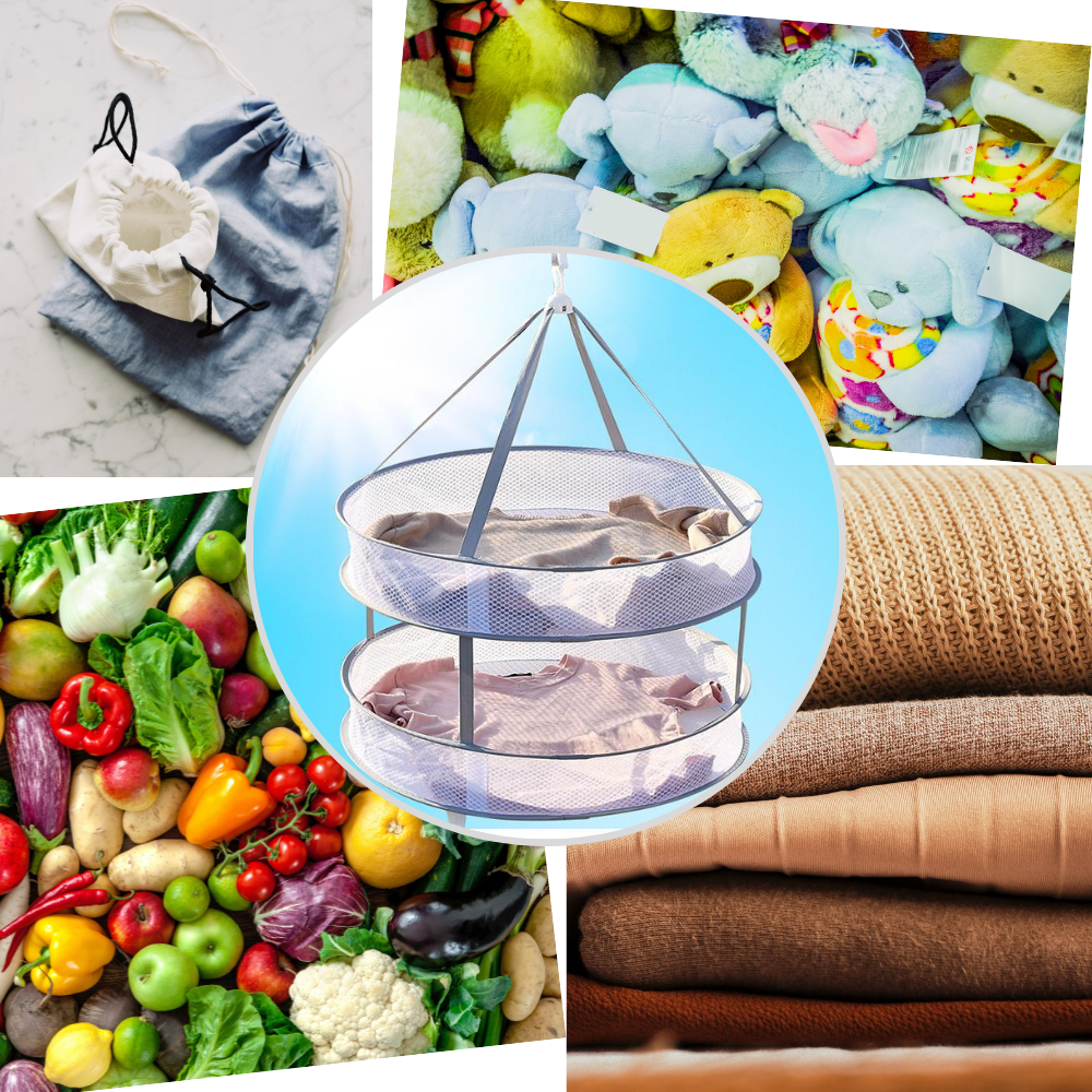 Hängande tork i mesh för kläder - Ozerty